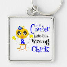 Colon Cancer Picked The Wrong Chick Keychains