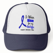 Colon Cancer Ribbon For My Wife Mesh Hat