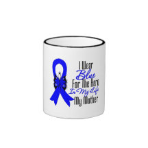 Colon Cancer Ribbon Hero My Mother Coffee Mugs