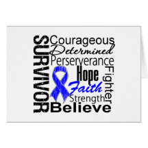 Colon Cancer Survivor Collage Card