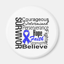 Colon Cancer Survivor Collage Refrigerator Magnet