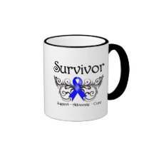 Colon Cancer Survivor Floral Deco Mug