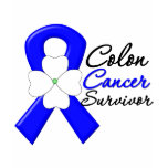 Colon Cancer Survivor Flower Ribbon t-shirts