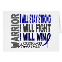 Colon Cancer Warrior Greeting Card
