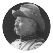 Colonel Theodore Roosevelt from 1898 Round Stickers
