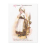 Colonial American Girl and her Spinning Wheel Postcards