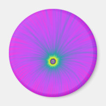 Color Explosion in Blue on Pink Magnet