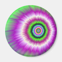 Color Explosion in Pink and Green Magnet