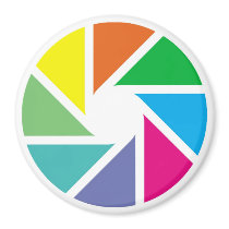 Color shapes fridge magnet