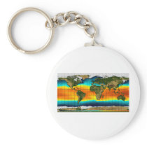 COLOR WORLD MAP KEYCHAIN