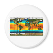 COLOR WORLD MAP FRIDGE MAGNET