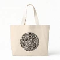 Colorable Optical Block Spiral Canvas Bags