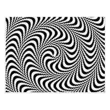 Colorable Optical Block Spiral Post Cards