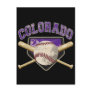 Colorado Baseball Abstract Postcard
