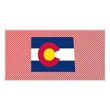 Colorado Flag Map Personalized Photo Card