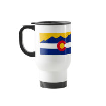 Colorado Flag Mountain Range Coffee Mug