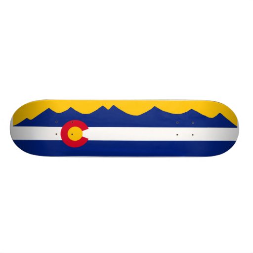 Colorado Flag Mountain Range Skate Deck