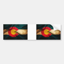 Colorado Flag Silky Bumper Stickers