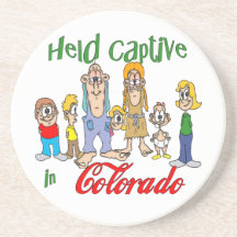 Colorado Funny Trailer Park Sandstone Coaster