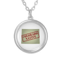 Colorado Native Stamped on Map Pendants