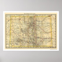 Colorado Railroad Map 1879 Posters