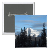 Colorado Rocky Mountains in Winter Buttons