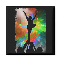 Colorburst Background with Cheerleraders