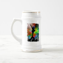 Colorburst Background with Cheerleraders Mug