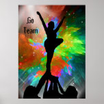 Colorburst Background with Cheerleraders