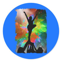 Colorburst Background with Cheerleraders