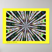 Colorburst Kalidescope Tapestry Poster