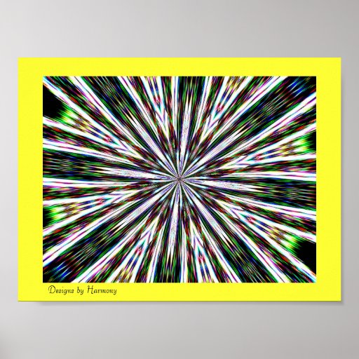 Colorburst Kalidescope Tapestry Poster