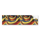 Colored felt bumper stickers