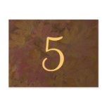 Colored Maple Leaves Wedding Table Number Postcard