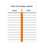 Colored PencilsBook Return Cards Business Card