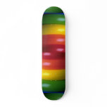 Colored plastic rings skate board deck