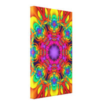 Colorful abstract kaleidoscope wrapped canvas canvas prints