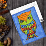 Colorful Abstract Owl Postcard