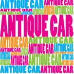 Colorful Antique Car Cut Outs