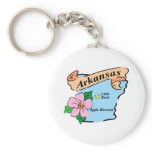 Colorful Arkansas Map Gifts and Tees Key Chain