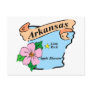 Colorful Arkansas Map Gifts and Tees Post Cards