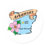 Colorful Arkansas Map Gifts and Tees Stickers
