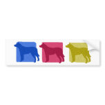 Colorful Australian Cattle Dog Silhouettes Bumper Sticker