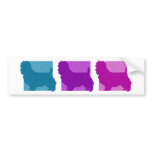 Colorful Australian Terrier Silhouettes Bumper Stickers