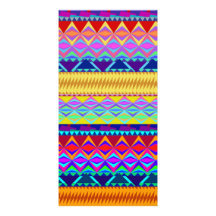 Colorful Aztec Design Photo Cards