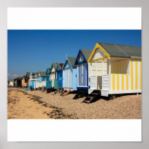 Colorful Beach Huts Posters