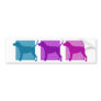 Colorful Black & Tan Coonhound Silhouettes Bumper Stickers
