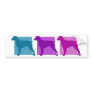 Colorful Brittany Spaniel Silhouettes Bumper Sticker