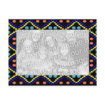 colorful circles photoframe postcard