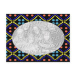 colorful circles photoframe postcard